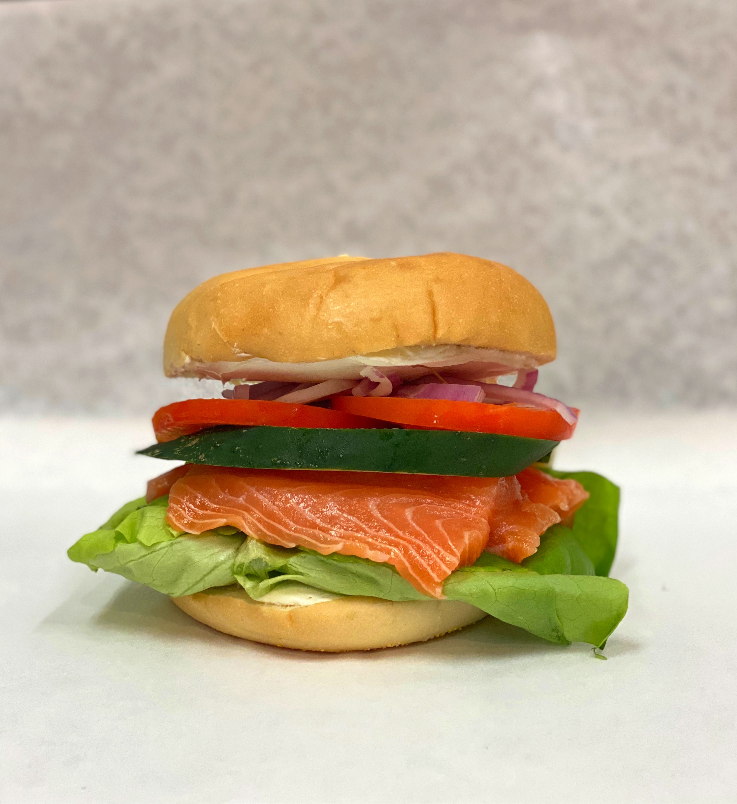 Order 19A. Lox Sandwich food online from Bagel Place Cafe store, Sunnyvale on bringmethat.com