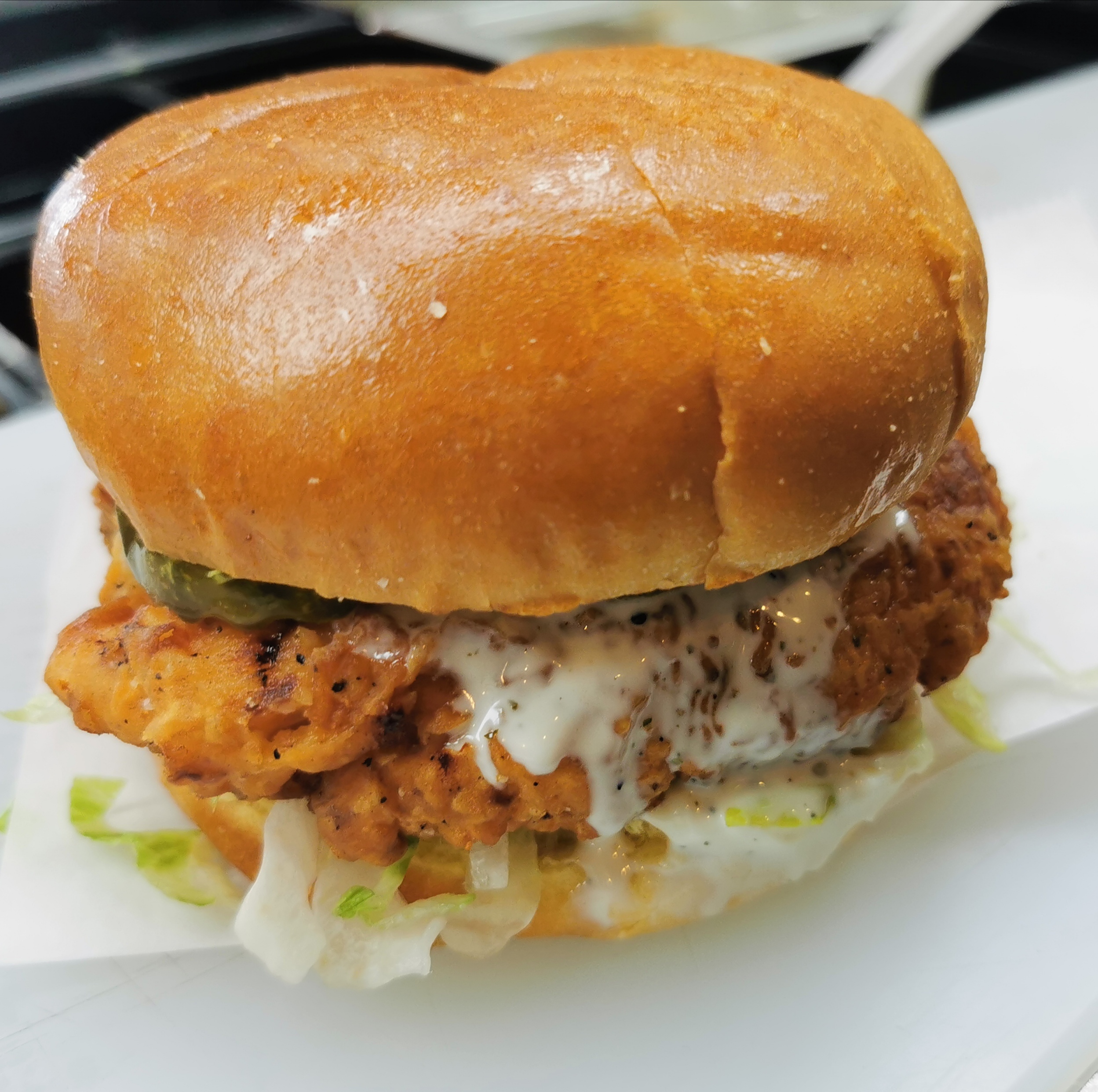 Order Classic Crispy Chicken Burger food online from Flame Grill store, Newark on bringmethat.com