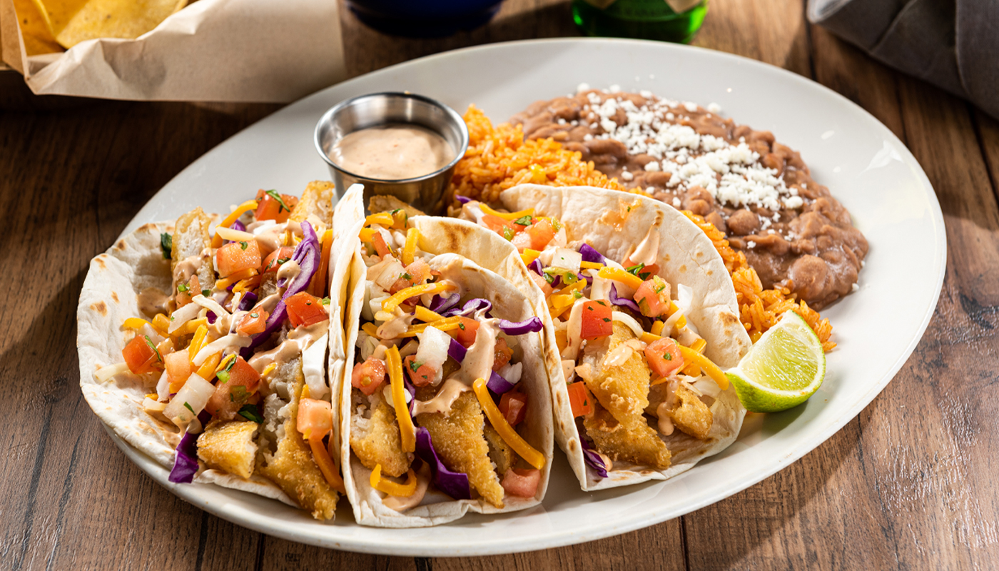 Order Dos XX®  Fish Tacos food online from On The Border store, Las Vegas on bringmethat.com