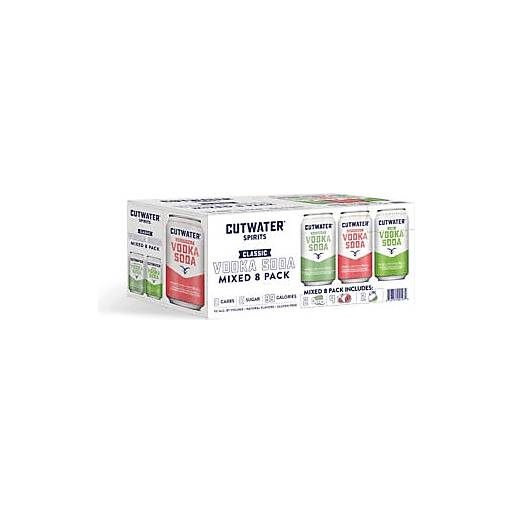 Order Cutwater Vodka Soda Variety Pack (8PKC 12 OZ) 131210 food online from Bevmo! store, Fairfield on bringmethat.com