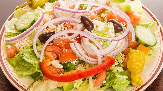 Order Greek Salad food online from Georges Gyros store, Mesa on bringmethat.com