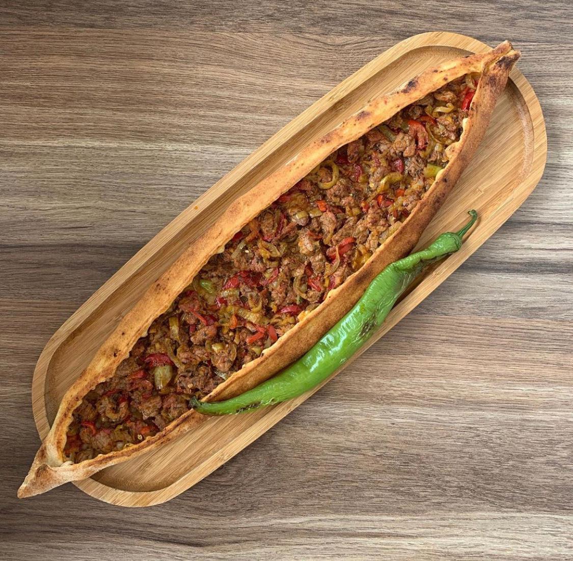 Order Pide / FlatBread  - %100Beef minced meat food online from TK Turkish Kitchen store, Chicago on bringmethat.com