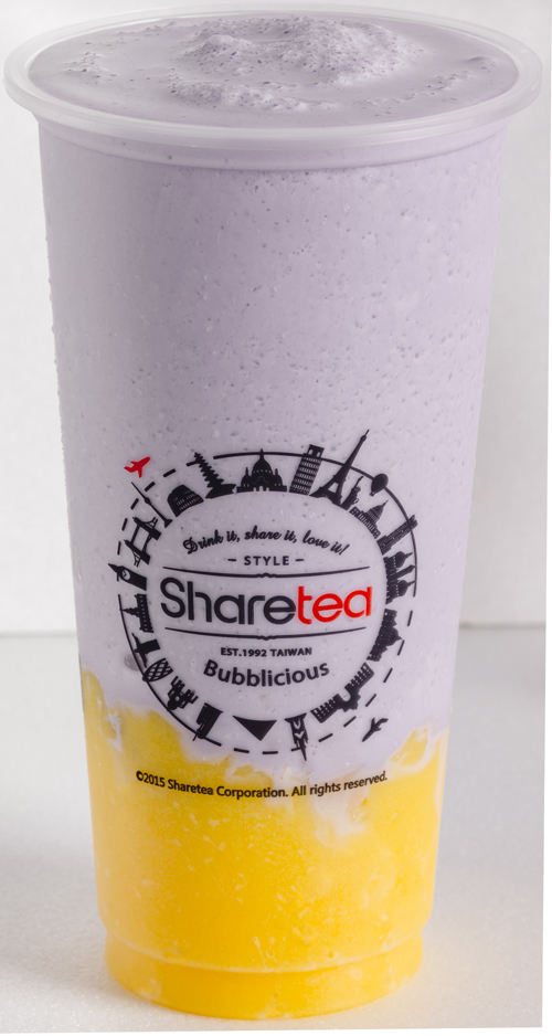 Order Taro Ice Blended with Pudding food online from Sharetea store, Sunnyvale on bringmethat.com