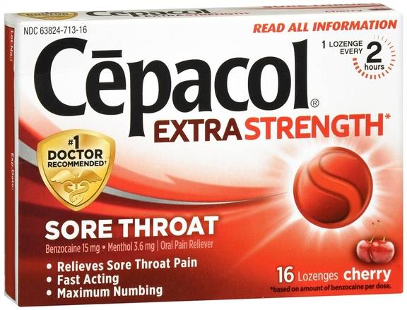 Order Cepacol Extra Strength Sore Throat Lozenges Cherry food online from Scripx Pharmacy store, Plano on bringmethat.com