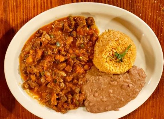 Order Bistec Ranchero food online from Barcenas Mexican Restaurant store, Friendswood on bringmethat.com