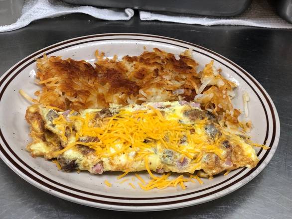Order Meat Lover’s Omelet food online from Judy's Cafe store, Garland on bringmethat.com