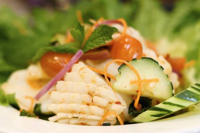 Order Calamari Salad food online from Lanna Thai store, San Jose on bringmethat.com
