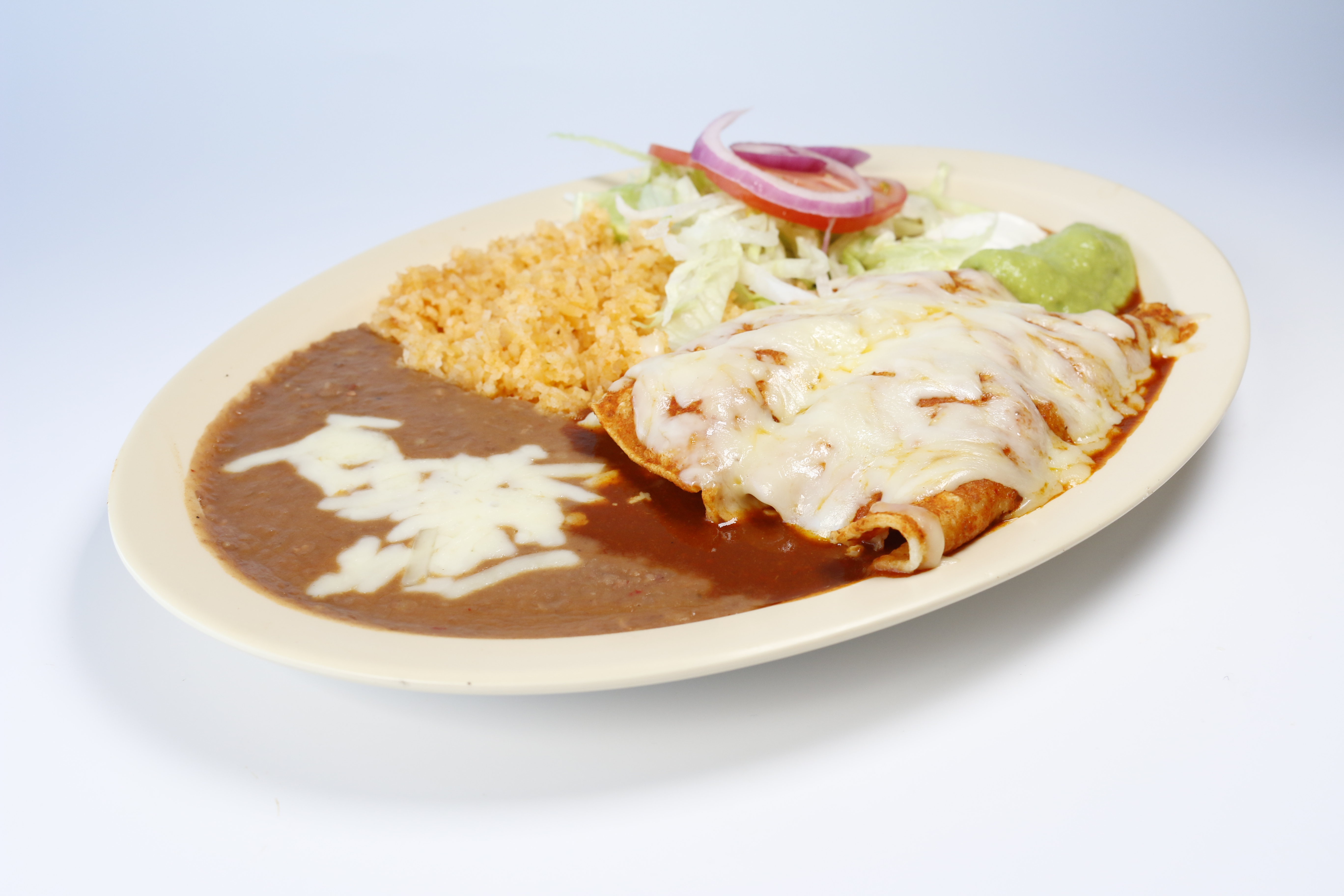 Order 2 Enchiladas Plate food online from Guerrero Taqueria 3 store, Daly City on bringmethat.com