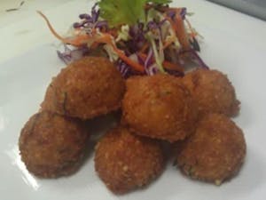 Order A7. Rice Balls (5) ข้าวทอด food online from Amazing Thai Cuisine store, Broken Arrow on bringmethat.com