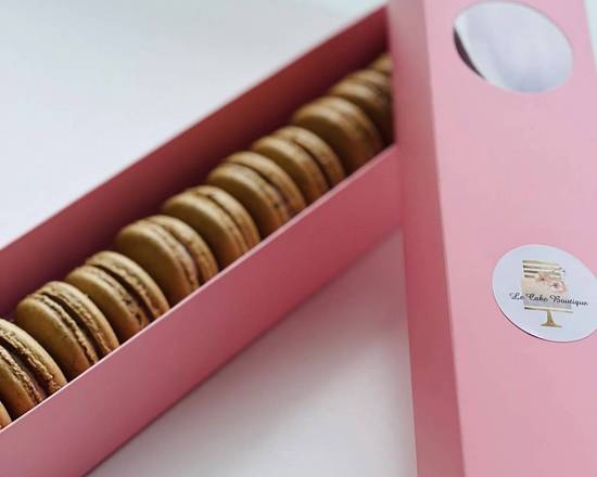 Order Box of Vanilla Macarons (6 pcs) food online from Le Cake Boutique store, Woodbridge on bringmethat.com