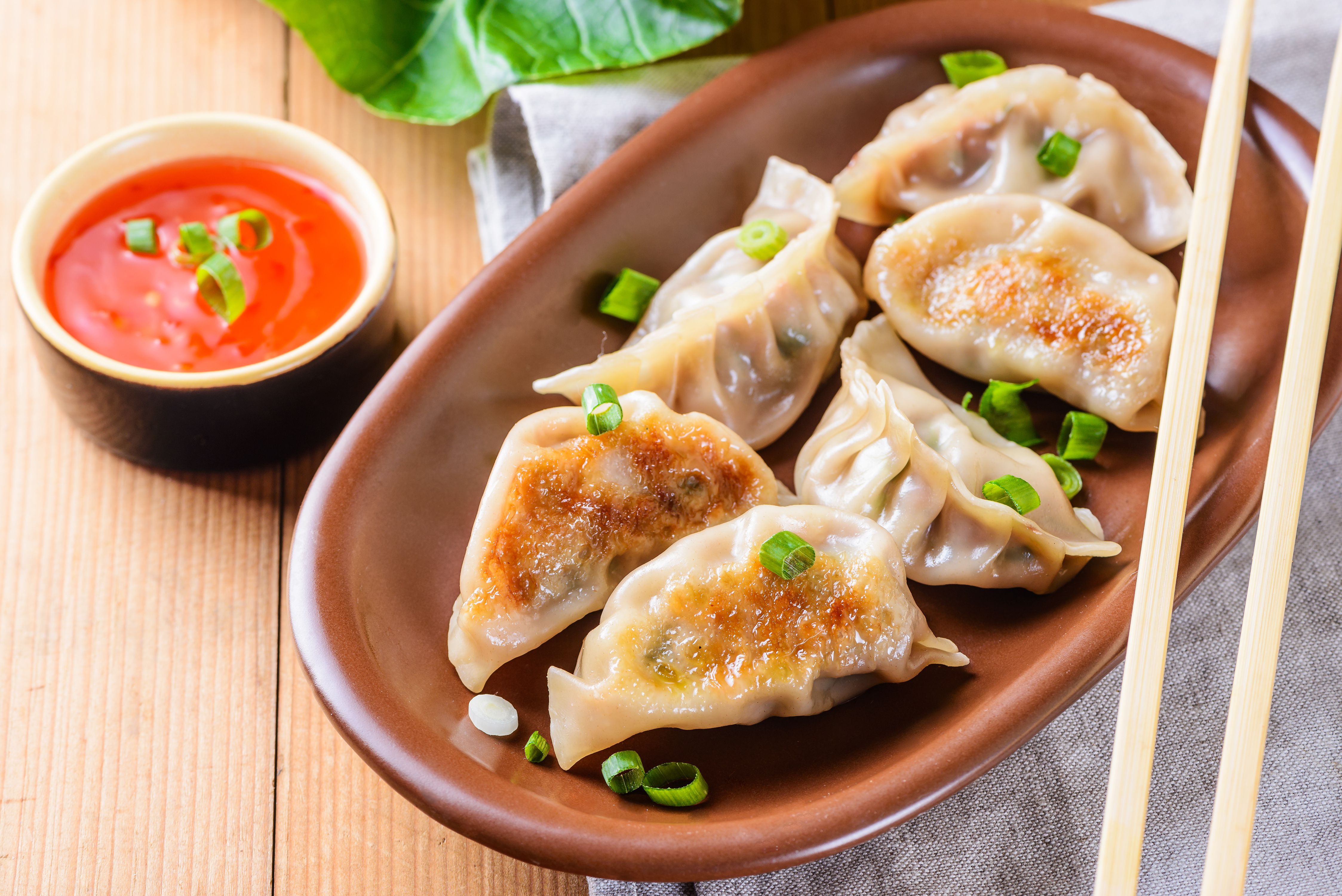 Order A10. Fried Dumplings food online from Jasmine Chinese & Asian Cafe store, Lone Tree on bringmethat.com