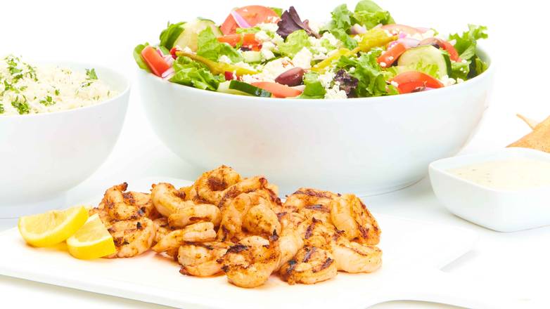 Order Grilled Shrimp Family Feast for 4 food online from Taziki Mediterranean Cafe store, Memphis on bringmethat.com
