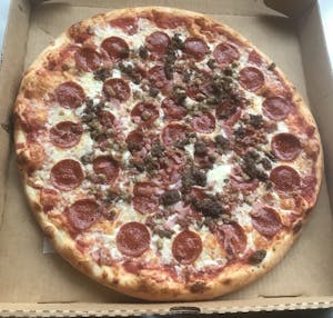 Order Meaty Pizza food online from Pizza Box & Hoagie Shop store, Dover on bringmethat.com