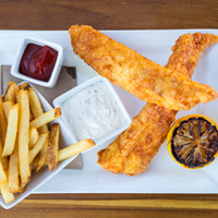 Order Fish and Chips food online from Knotty Barrel store, San Diego on bringmethat.com