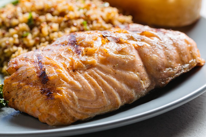 Order Sustainable Grilled Salmon food online from Urban Plates store, La Jolla on bringmethat.com