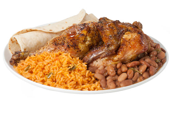 Order Half Chicken Lunch Plate food online from Laredo Taco Company store, Midland on bringmethat.com