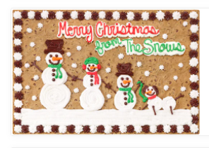 Order Merry Christmas From the Snows - HW2827 food online from Cookie Co store, Longview on bringmethat.com