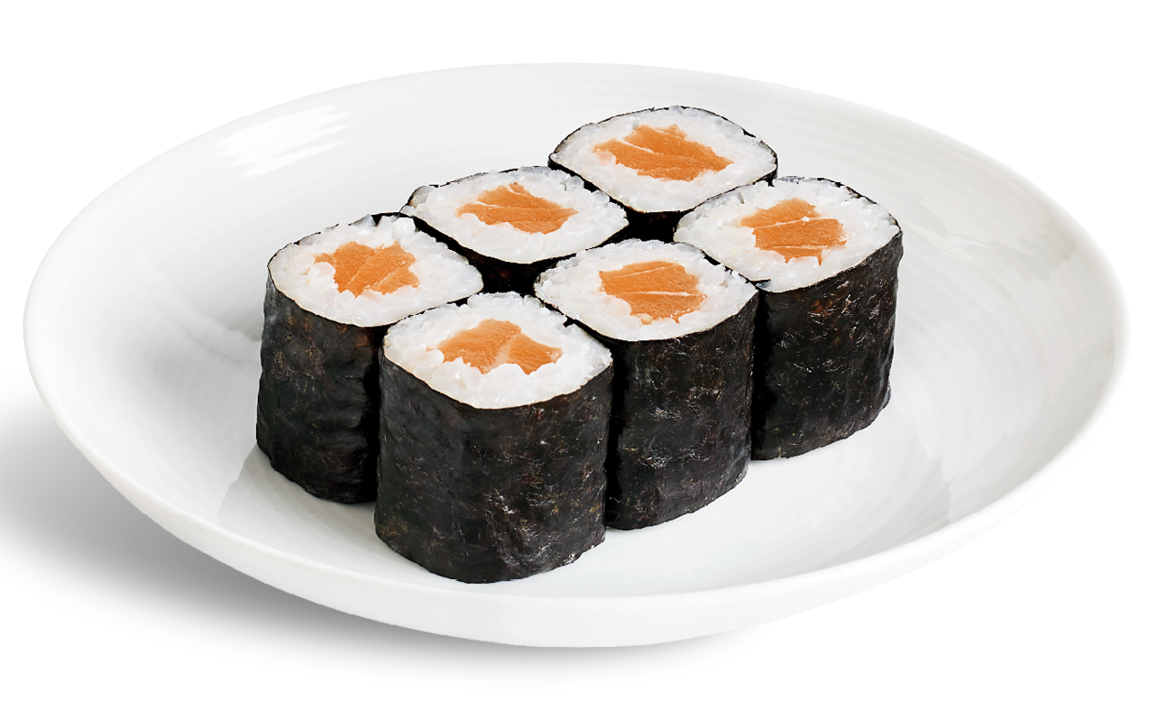 Order Salmon Roll (6pcs) food online from Rainbow Sushi store, Germantown on bringmethat.com