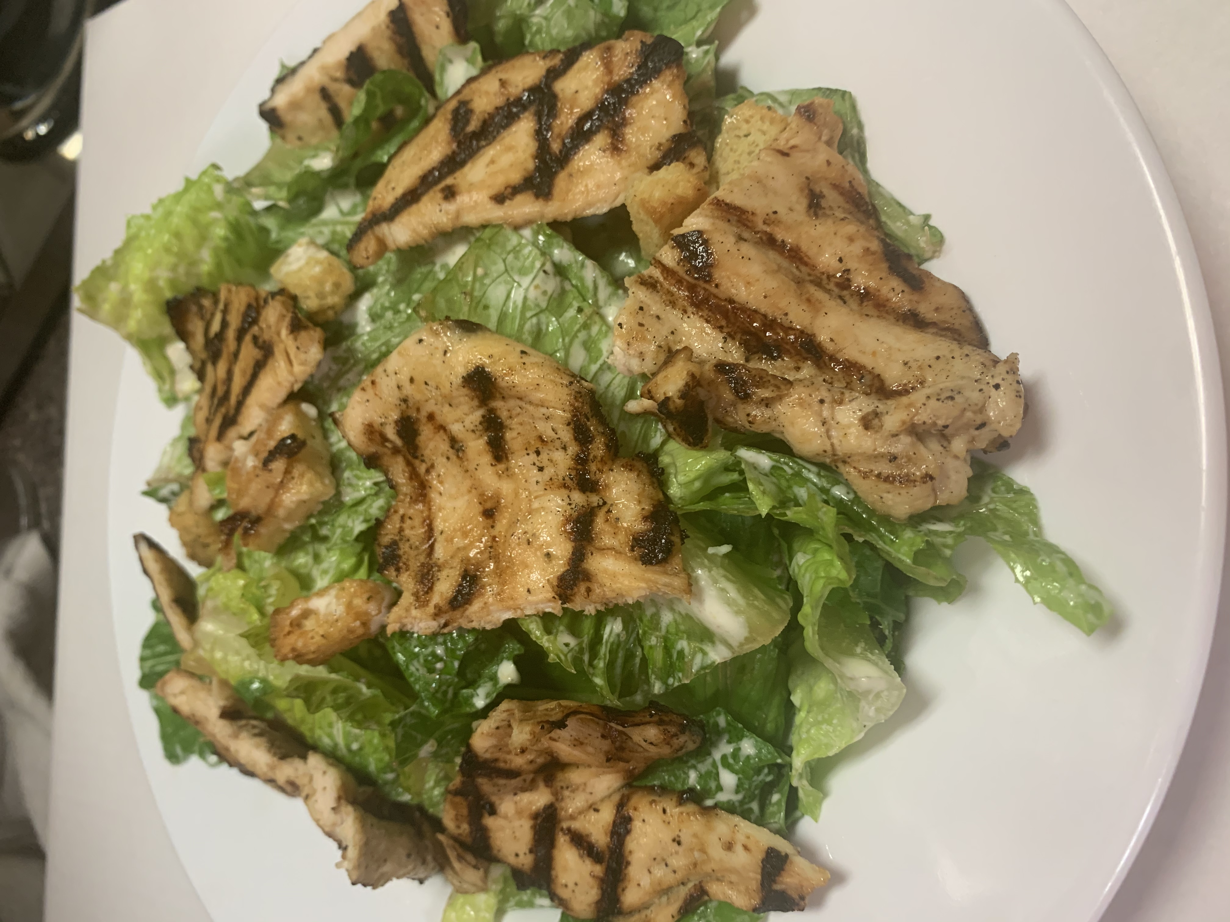 Order Classic Caesar Salad with Grilled Chicken food online from Taste of Italy Pizza store, Corona on bringmethat.com