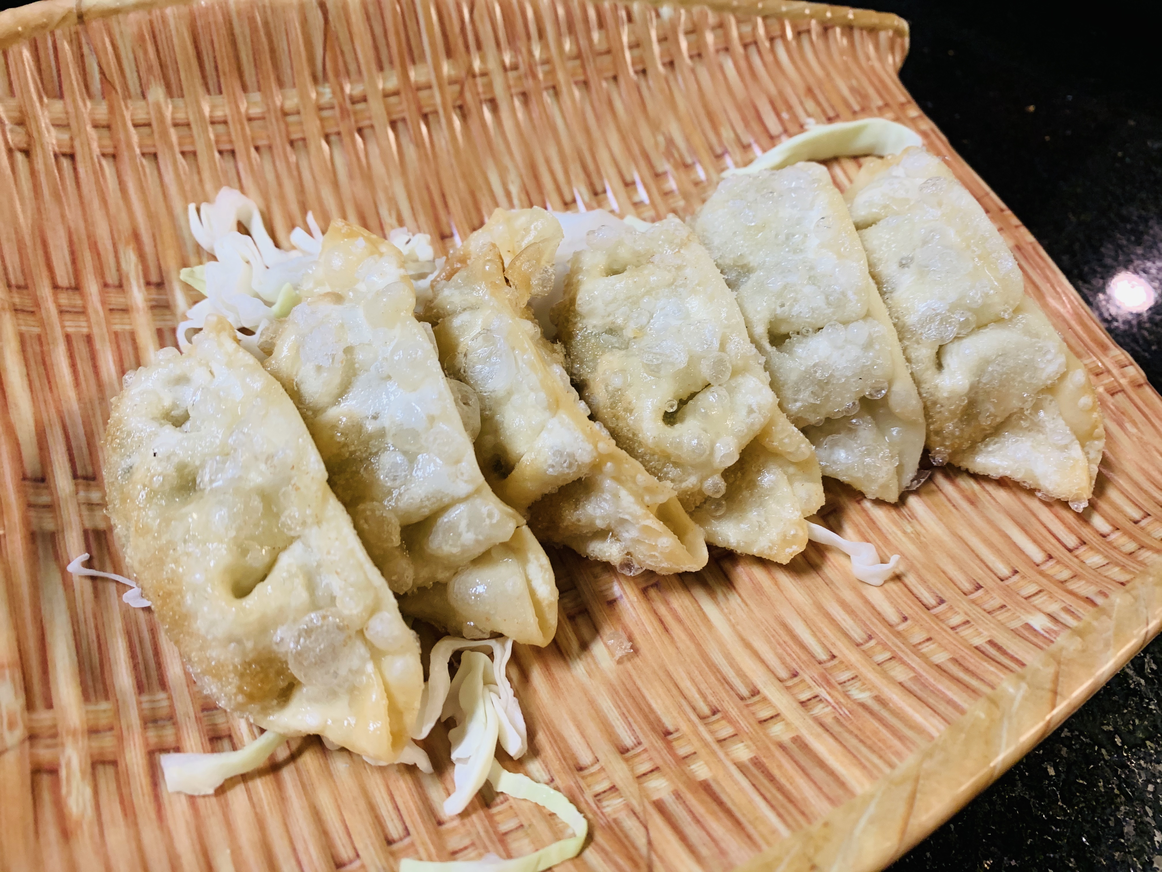 Order 6 Pieces Deep Fried Gyoza food online from Super Sushi store, Las Vegas on bringmethat.com