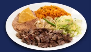 Order Plate Sirloin food online from Taco Palenque store, San Juan on bringmethat.com
