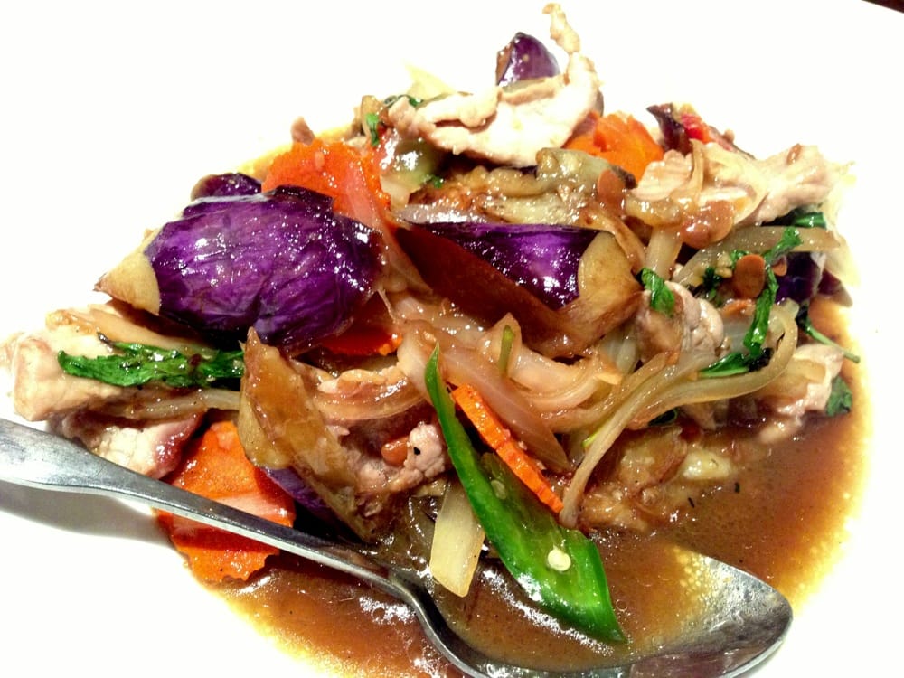 Order Spicy Eggplant food online from Issara Thai Cuisine store, Huntington Beach on bringmethat.com