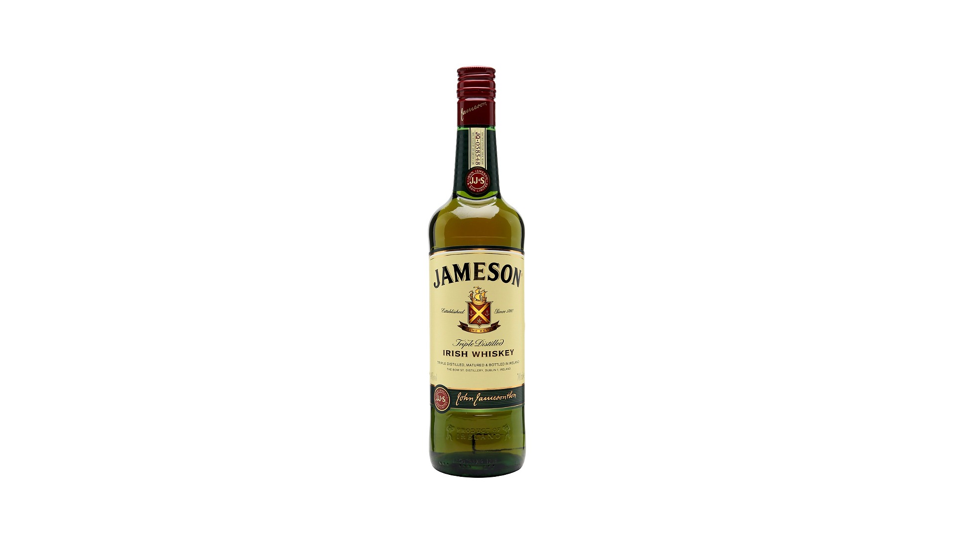 Order Jameson Irish Whiskey 750ml  40% abv food online from Pink Dot store, Santa Barbara on bringmethat.com