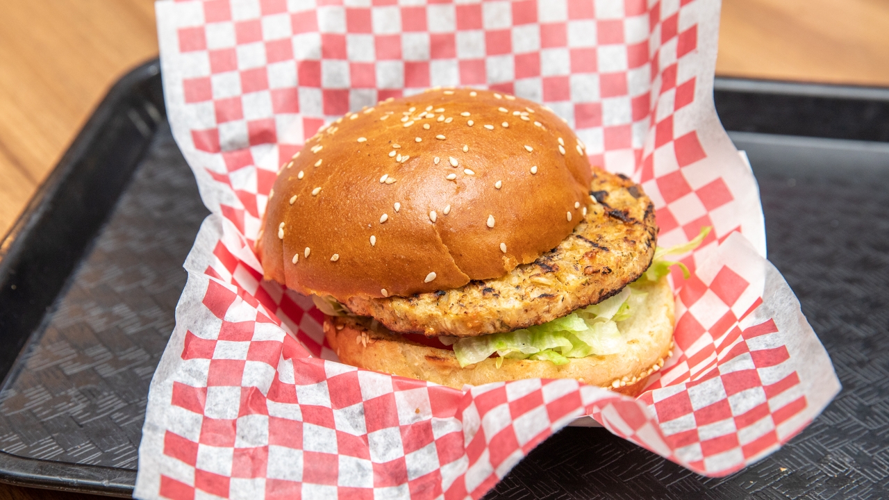 Order Veggie Burger food online from Michael Grill & Salad Bar store, Highland Park on bringmethat.com