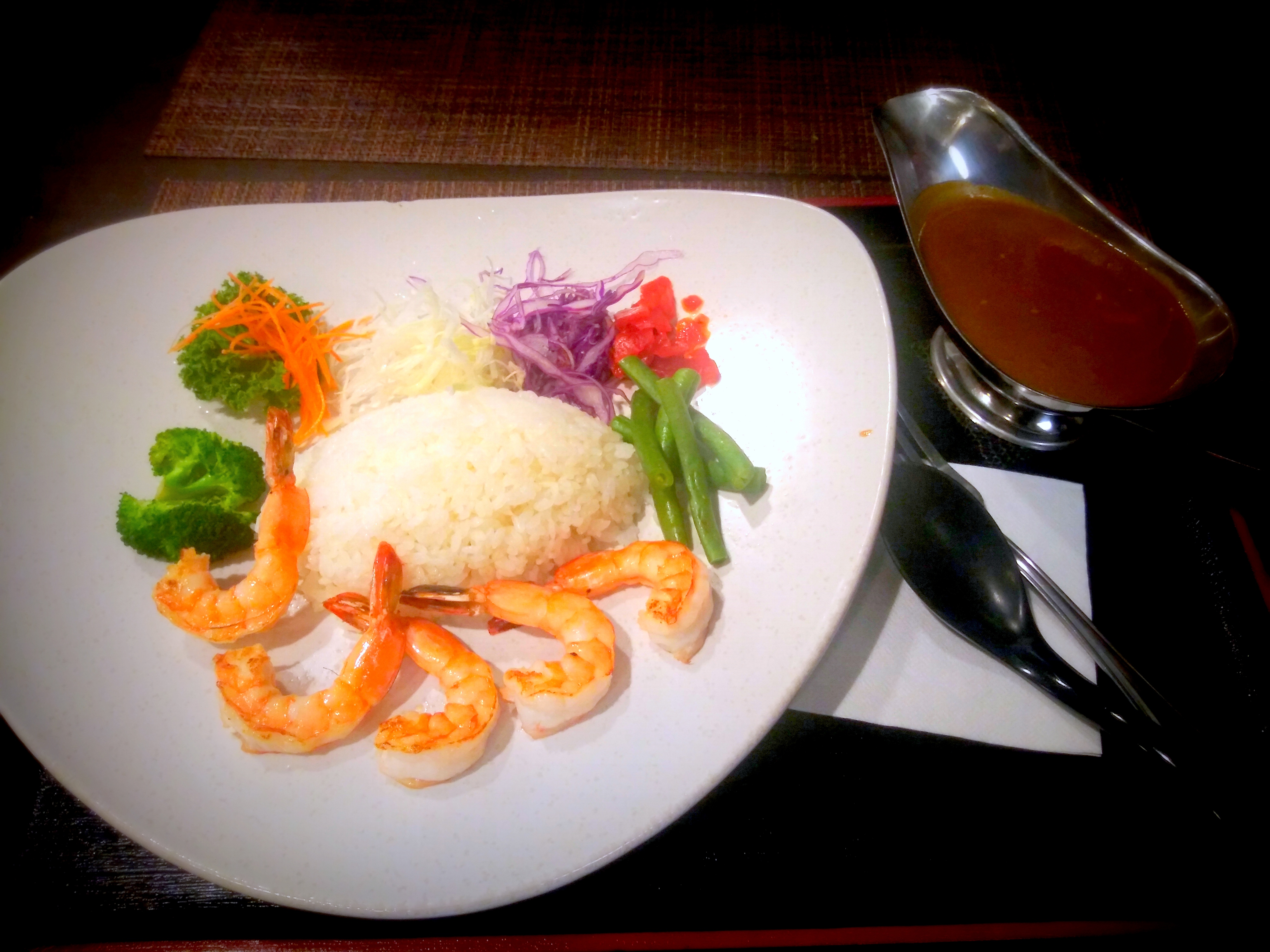 Order Grilled Shrimp Curry food online from Musashi Exotic Japanese Cuisine store, Feasterville-Trevose on bringmethat.com