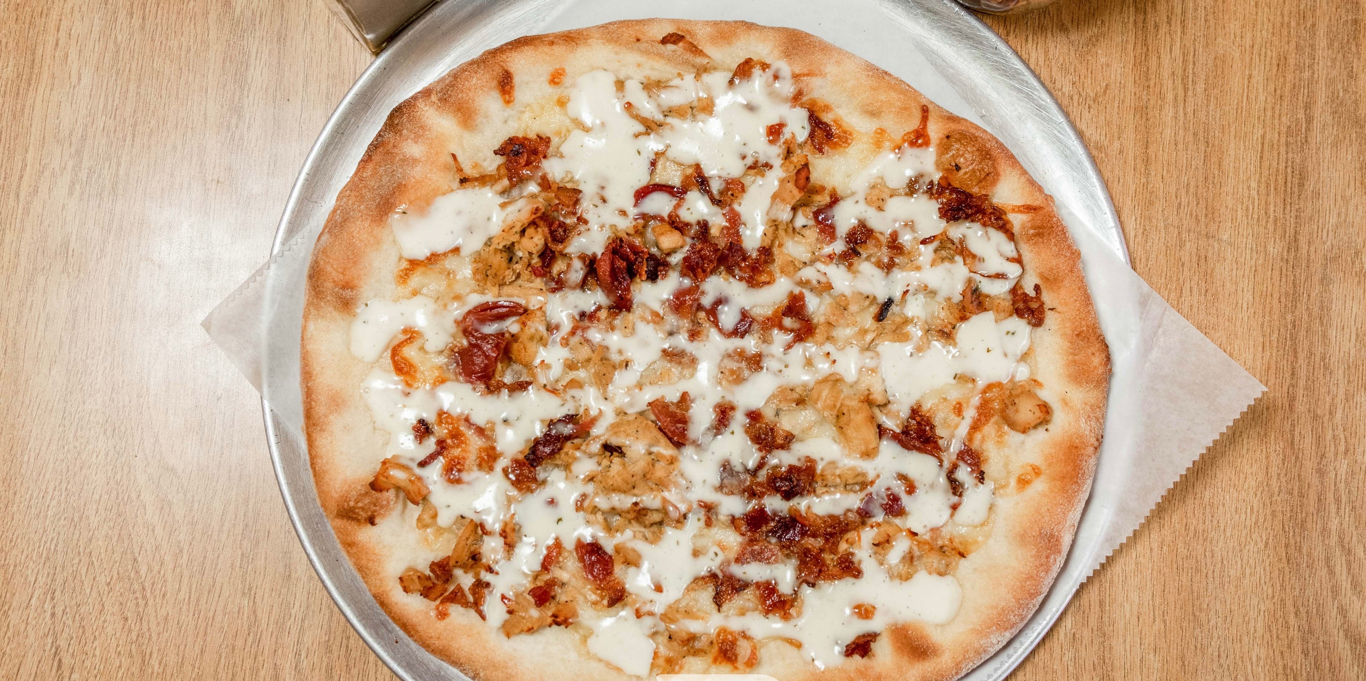 Order Chicken Bacon Ranch Pizza - Personal 10'' food online from Nonna Rosa Pizzeria store, Bridgeport on bringmethat.com