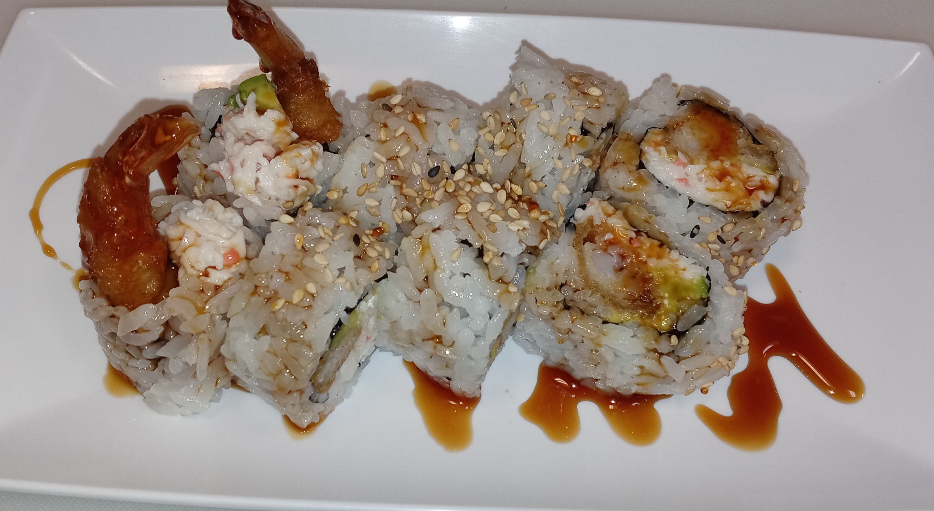 Order Shrimp Tempura Roll food online from California Teriyaki Grill store, Mission Viejo on bringmethat.com
