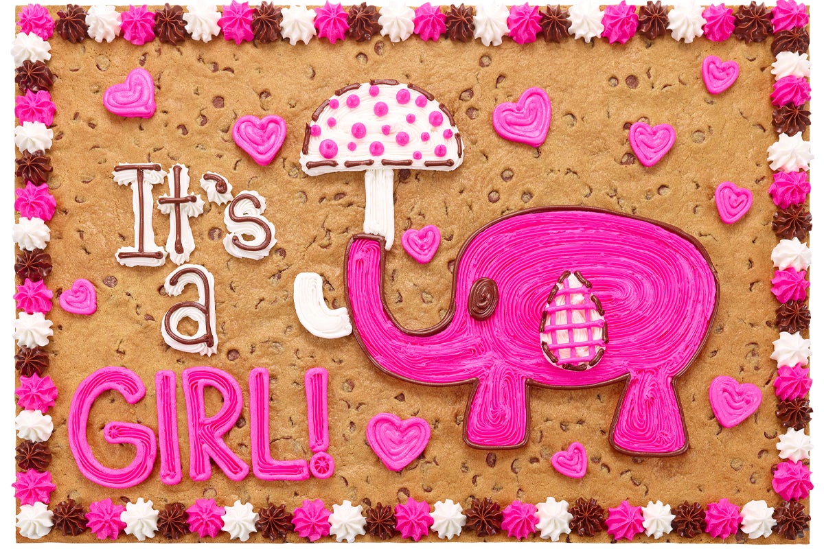 Order It’s a Girl Elephant - O4038 food online from Great American Cookies store, Hiram on bringmethat.com