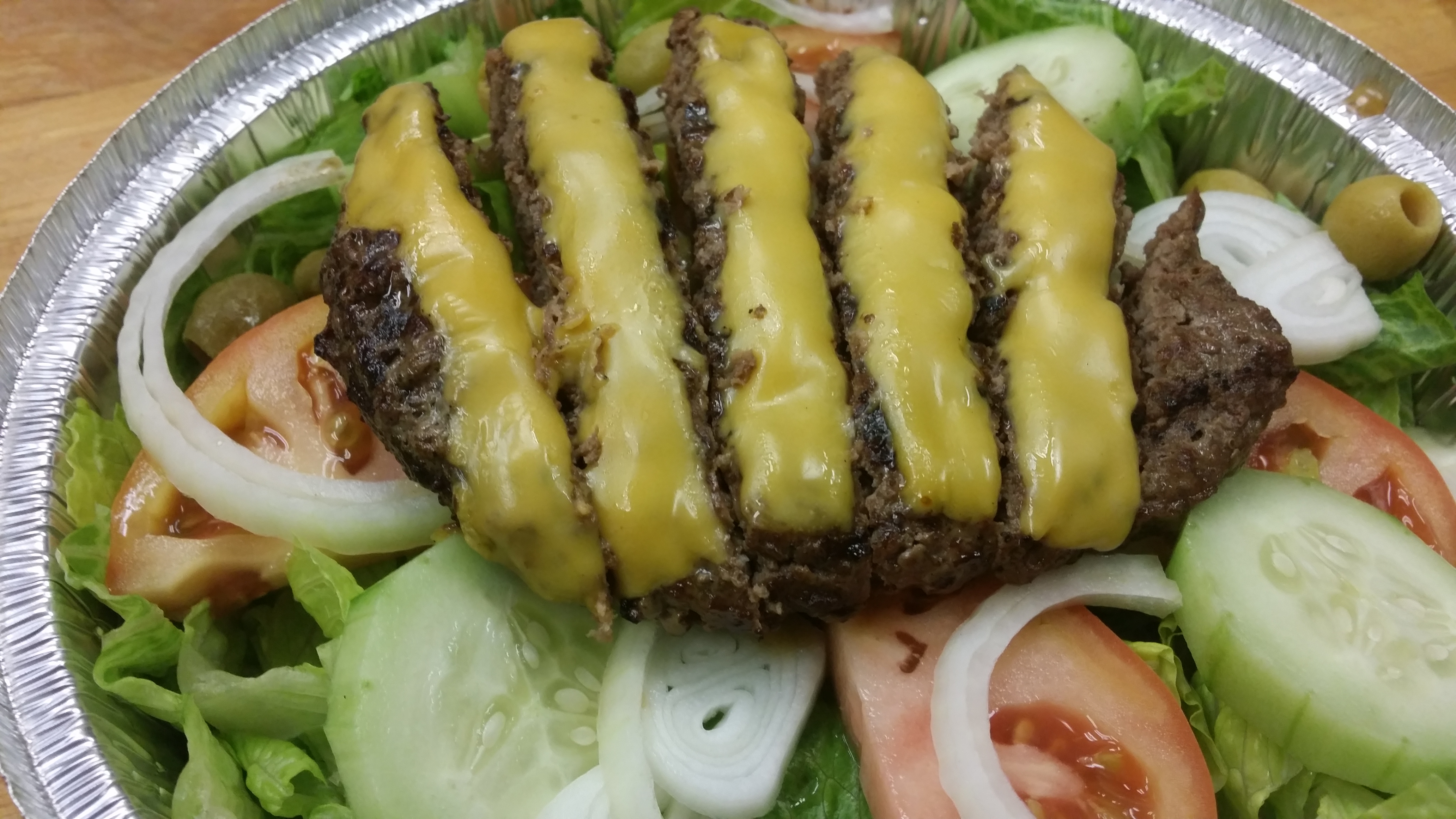 Order cheese burger salad food online from My Family Pizza store, Staten Island on bringmethat.com