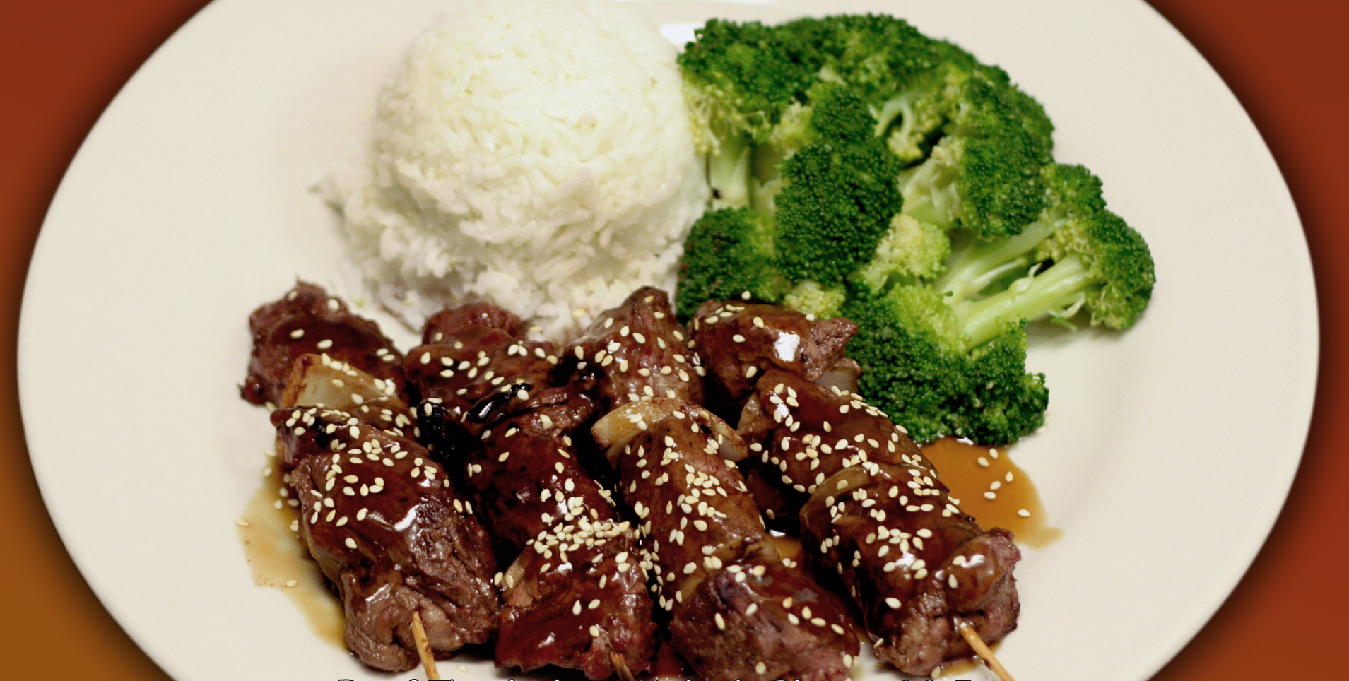 Order Beef Tenderloin Kabobs Rice Plate food online from Fu Kee store, San Jose on bringmethat.com