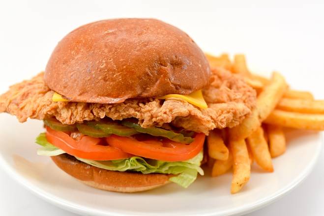 Order Crispy Chicken Sandwich food online from Franks Grill store, Houston on bringmethat.com