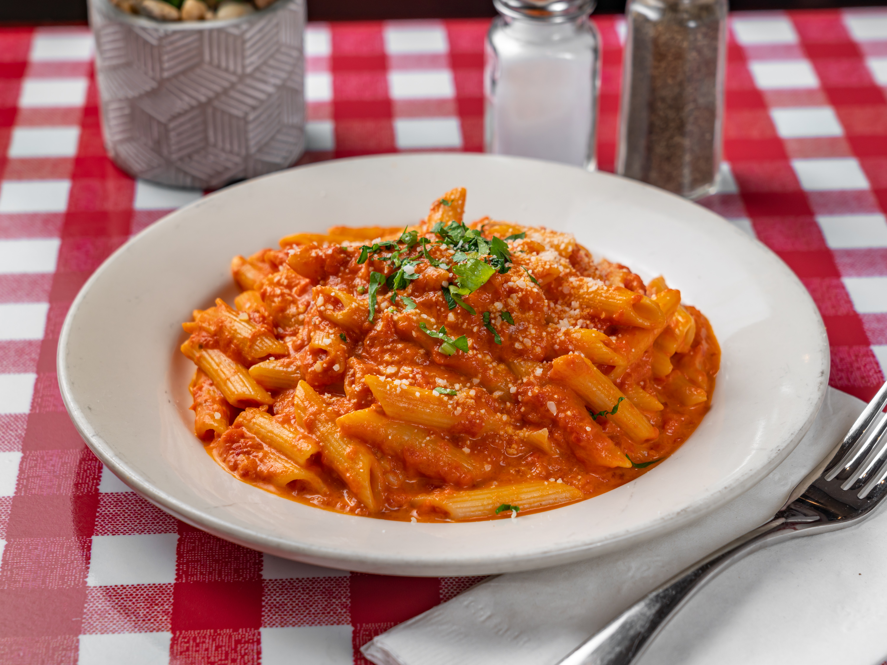 Order Penne alla Vodka food online from Anthony Francos Pizza store, Ramsey on bringmethat.com