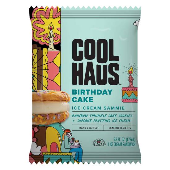 Order Coolhaus Birthday Cake Ice Cream Sandwich 5.8oz food online from Everyday Needs By Gopuff store, Dayton on bringmethat.com
