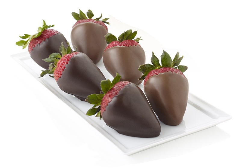 Order 600523 Chocolate Dipped Strawberries, 6 Pieces food online from Godiva Chocolatier store, Short Hills on bringmethat.com