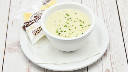Order Clam Chowder Cup food online from Joes Crab Shack store, Sandy on bringmethat.com