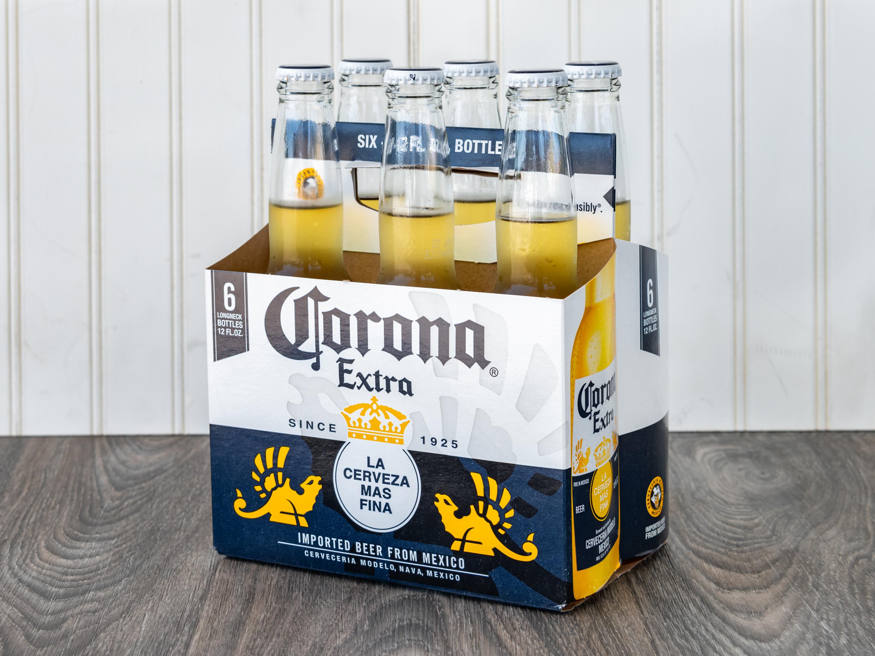 Order Corona Extra 6-Pack Bottles food online from Chevron Extramile store, Castro Valley on bringmethat.com