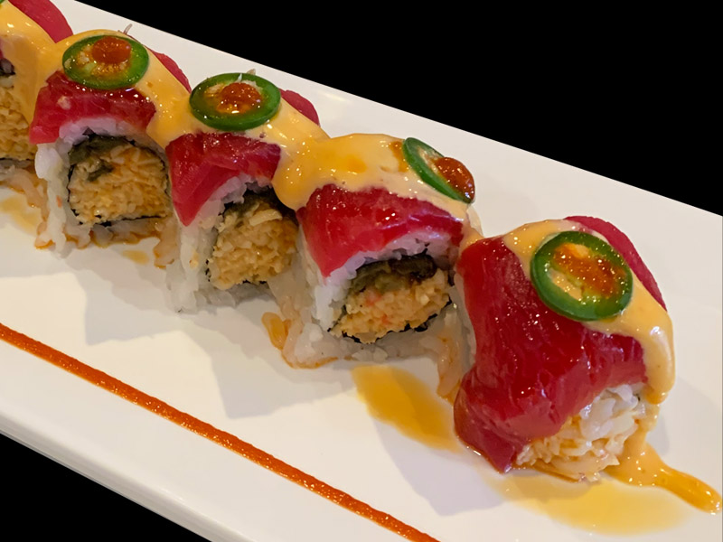 Order Red Dragon Roll food online from Ichiban Sushi & Bar store, Canyon Country on bringmethat.com
