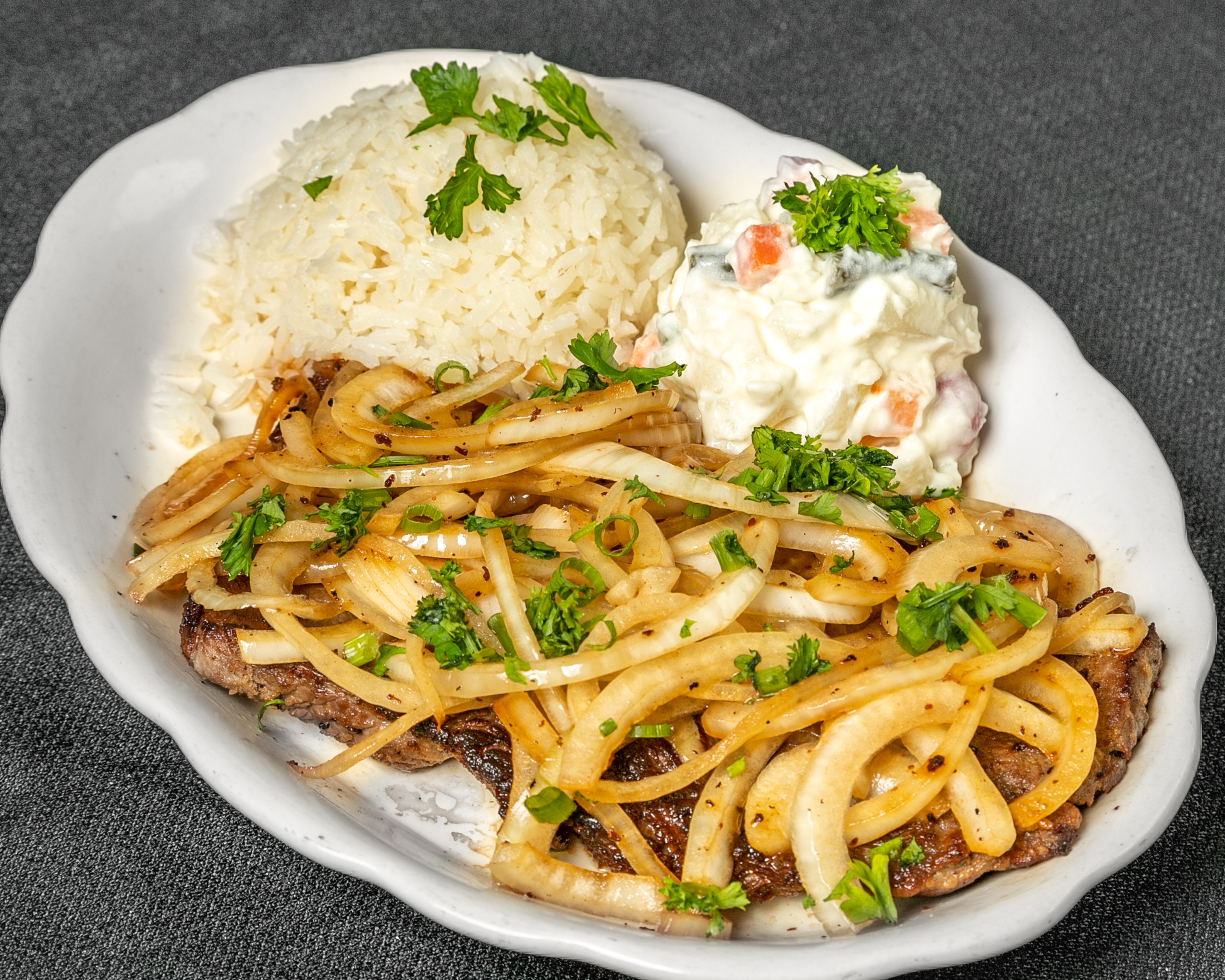 Order Steak with Sautéed Onions food online from Oliveiras Peabody store, Peabody on bringmethat.com