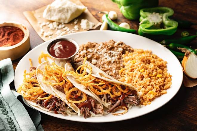 Order Brisket Tacos food online from On The Border Mexican Grill store, Colorado Springs on bringmethat.com