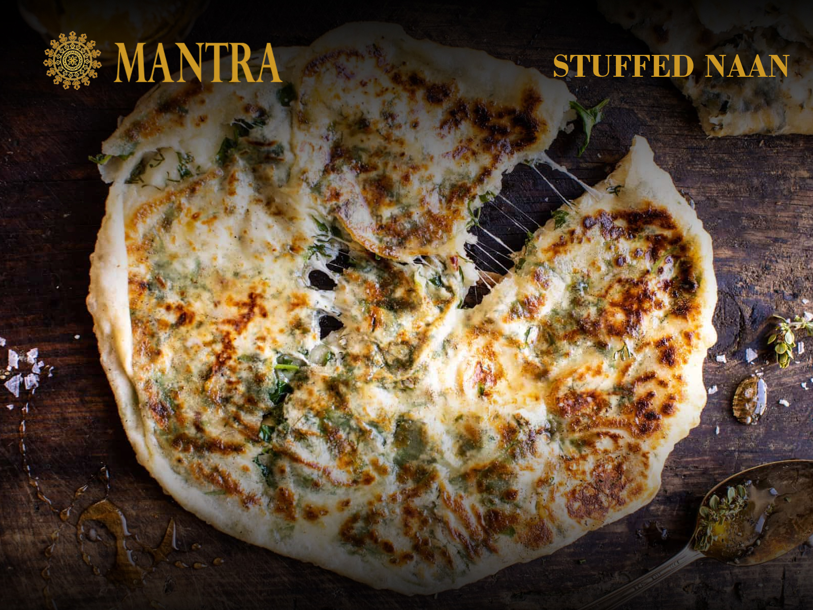 Order Stuffed Naan food online from Mantra restaurant store, Jersey City on bringmethat.com