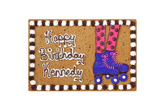 Order Roller Skate Birthday- B1031P food online from Great American Cookies store, Dallas County on bringmethat.com