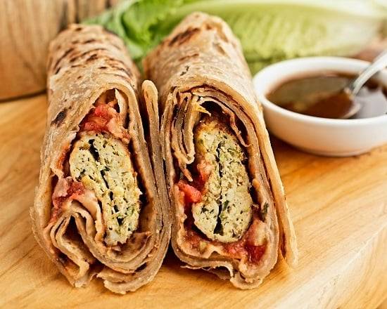 Order Chicken Kabab Roll food online from Aga Restaurant & Catering store, Houston on bringmethat.com