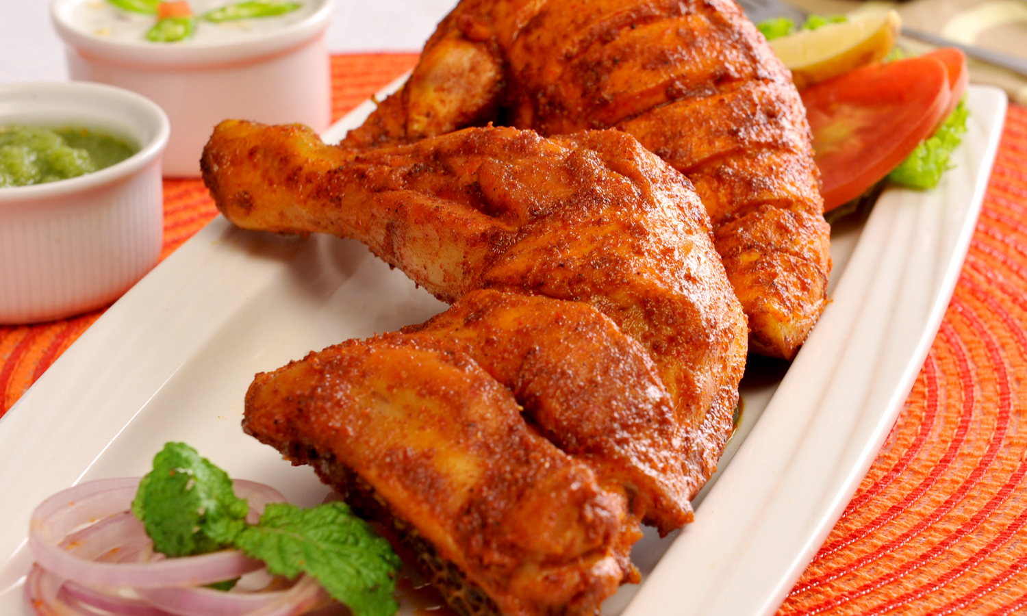 Order 2 Pieces Chicken Tikka food online from Halal Pita Grill store, Chicago on bringmethat.com