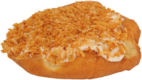 Order Coconut Covered Roll Donut food online from Jack Donuts store, Kokomo on bringmethat.com