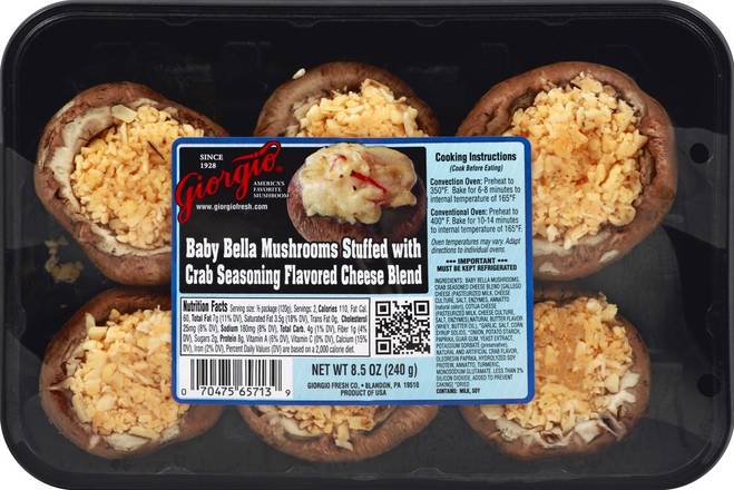 Order Giorgio · Baby Bella Mushrooms Stuffed with Crab Seasoning Cheese Blend (8.5 oz) food online from Jewel-Osco store, Des Plaines on bringmethat.com