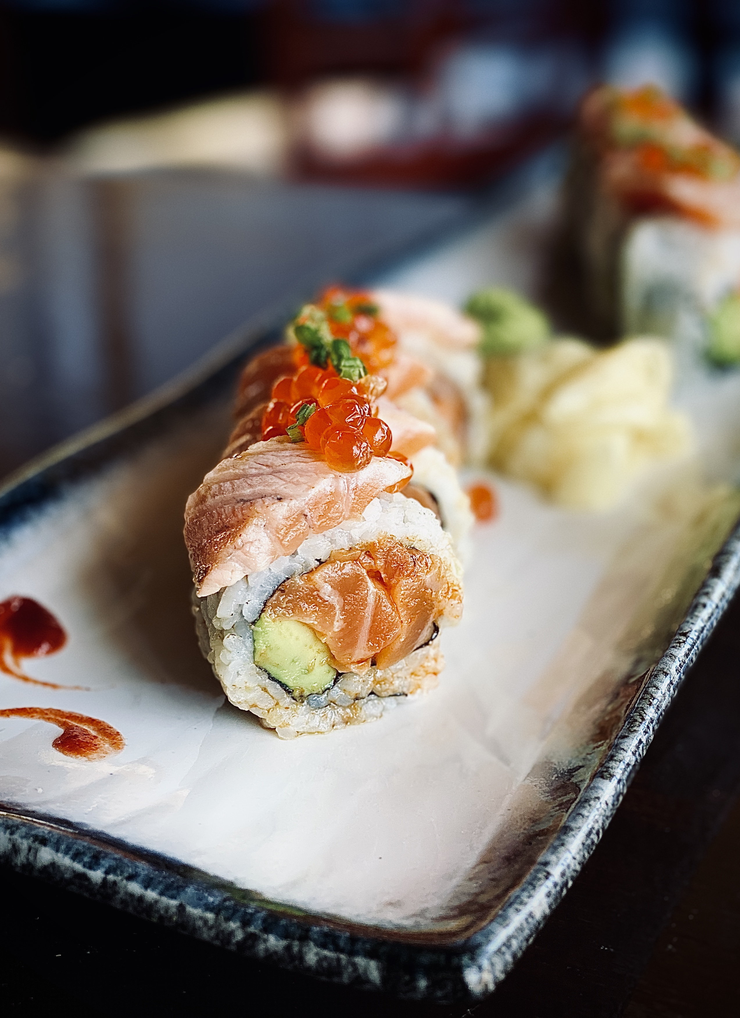 Order CRAZY SALMON ROLL food online from Bluefin Sushi Thai store, Alameda on bringmethat.com